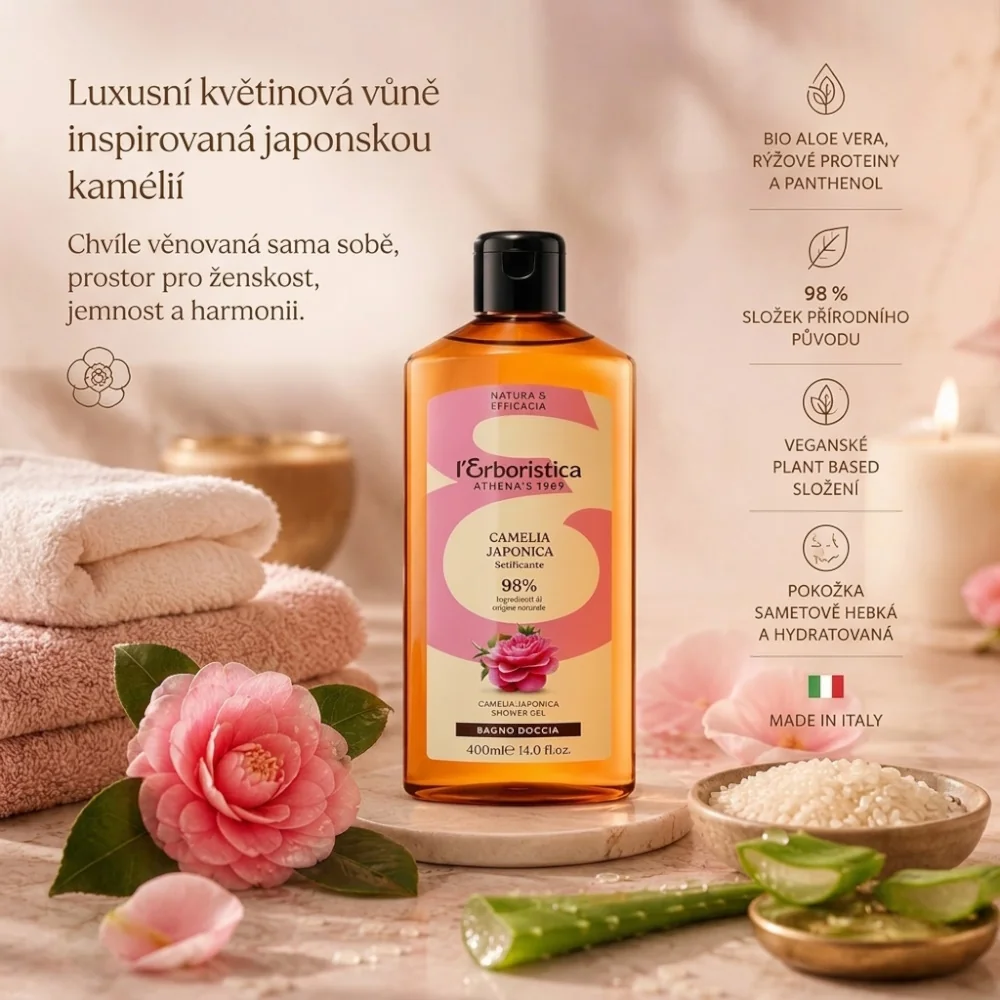 Erboristica Sprchový gel s vůní japonské kamélie 400 ml