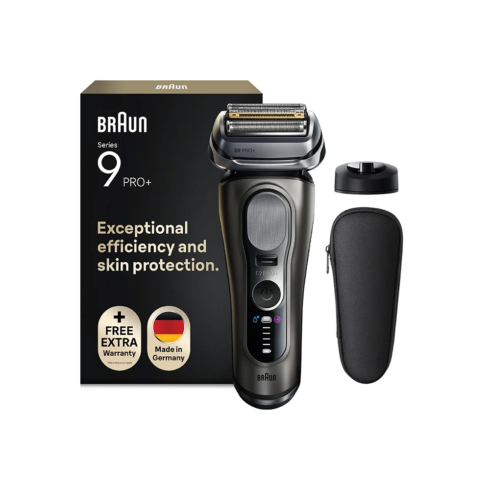 Braun Series 9 PRO+ 9615S elektrický holicí strojek + nabíjecí stojánek tmavě šedý