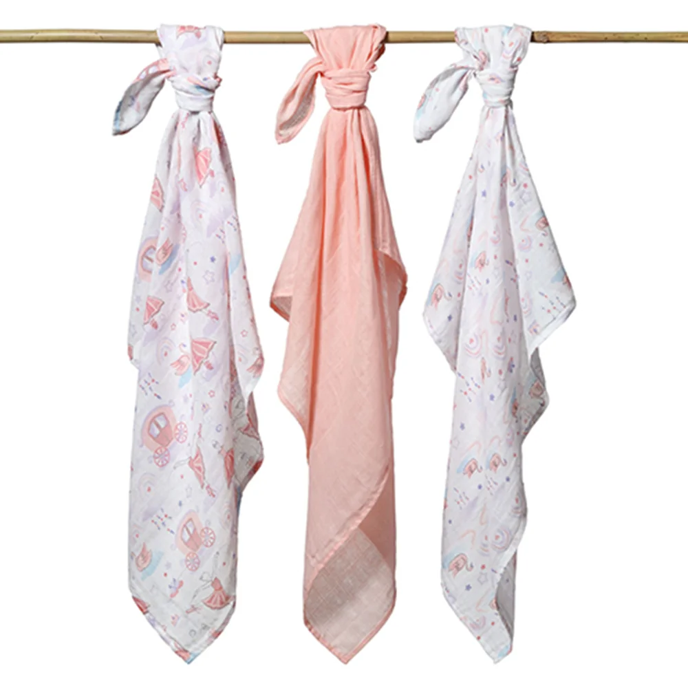 Babyono Pleny mušelínové Super Soft 70x70 cm 3 ks peach
