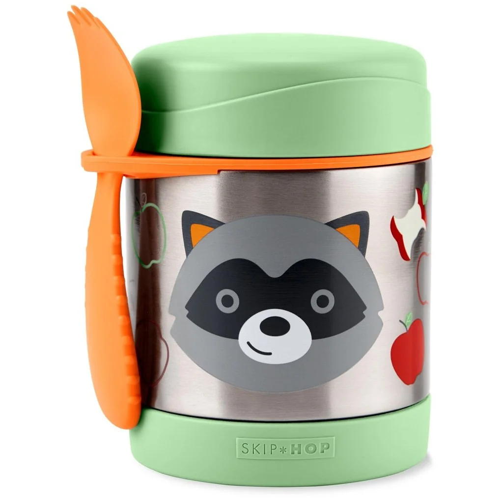 SKIP HOP Zoo Termoska na jídlo se lžičkou/vidličkou Mýval 325 ml, 3r+ 