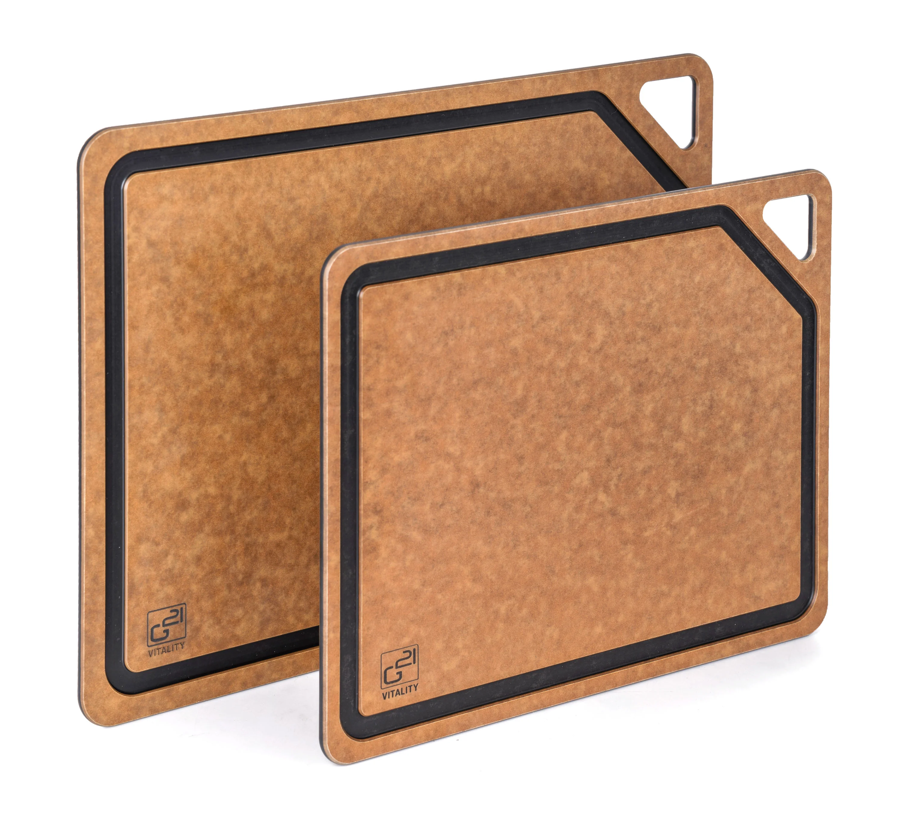 G21 Prkénko krájecí EcoCut z přírodní celulózy sada 2 ks, hnědé 