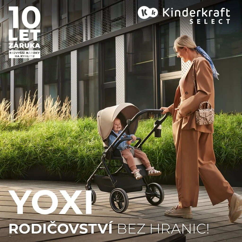 Kinderkraft select Kočárek sportovní Yoxi Moonlight Grey