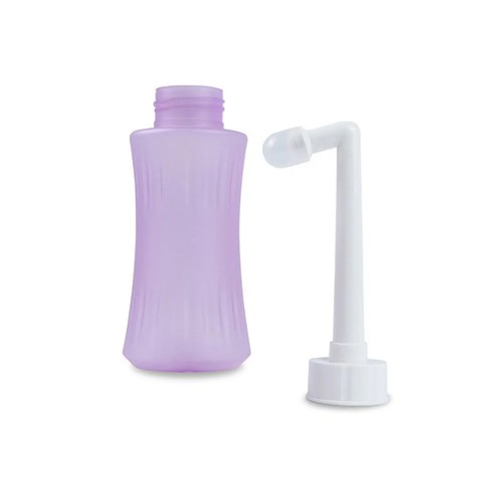 Babyono Poporodní lahvička na intimní hygienu s tryskou 340 ml, fialová