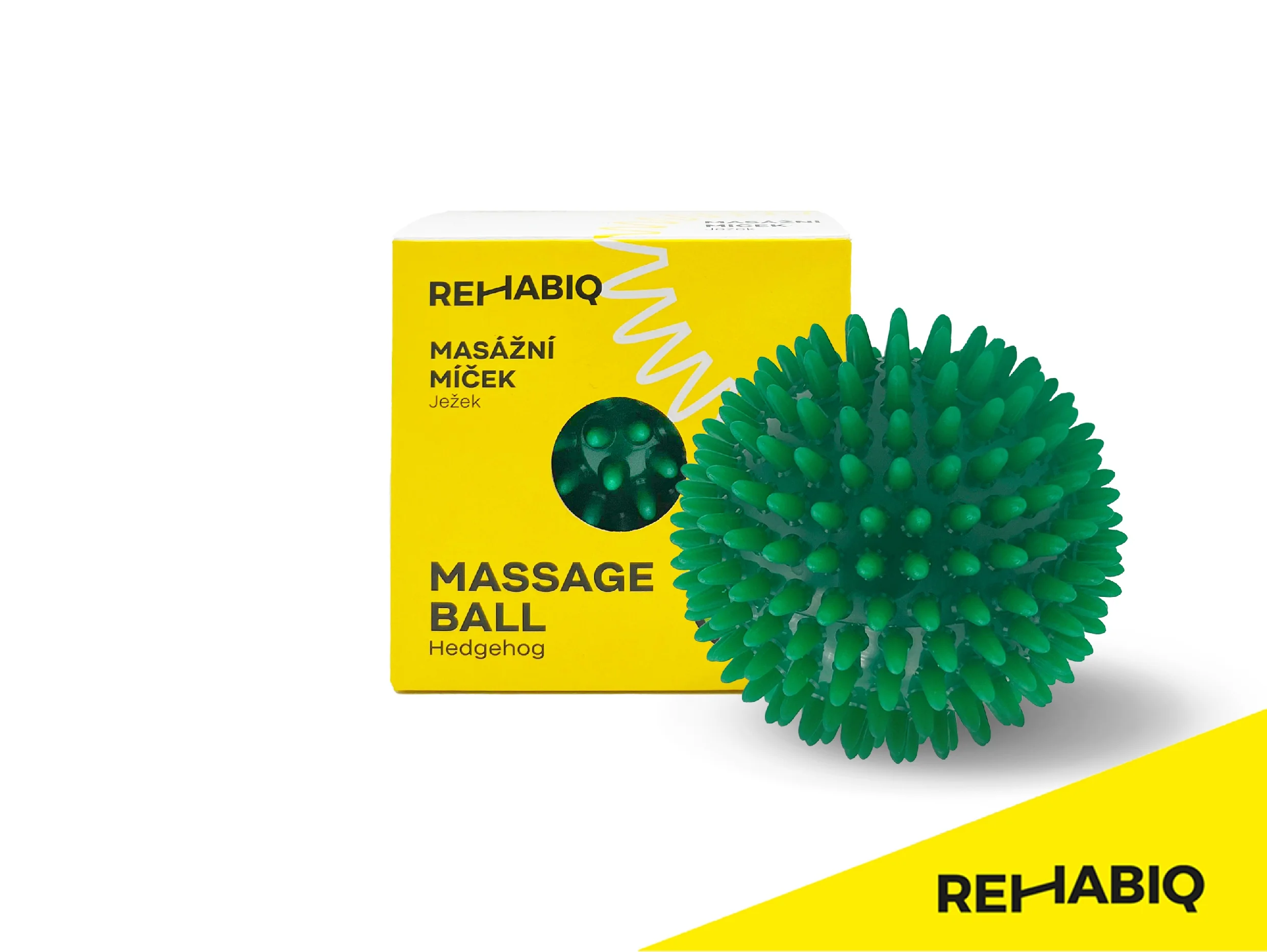 Rehabiq Masážní míček ježek 9 cm 1 ks fialový