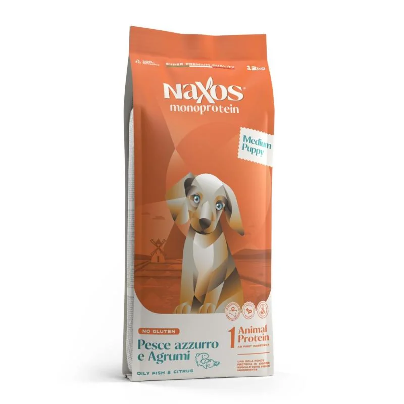 Adragna NAXOS monoprotein puppy medium ryba s citrusy 12kg