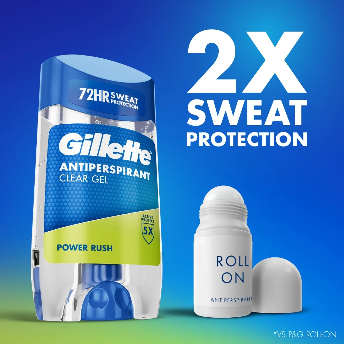 Gillette Power Rush Pánský gelový antiperspirant 70 ml