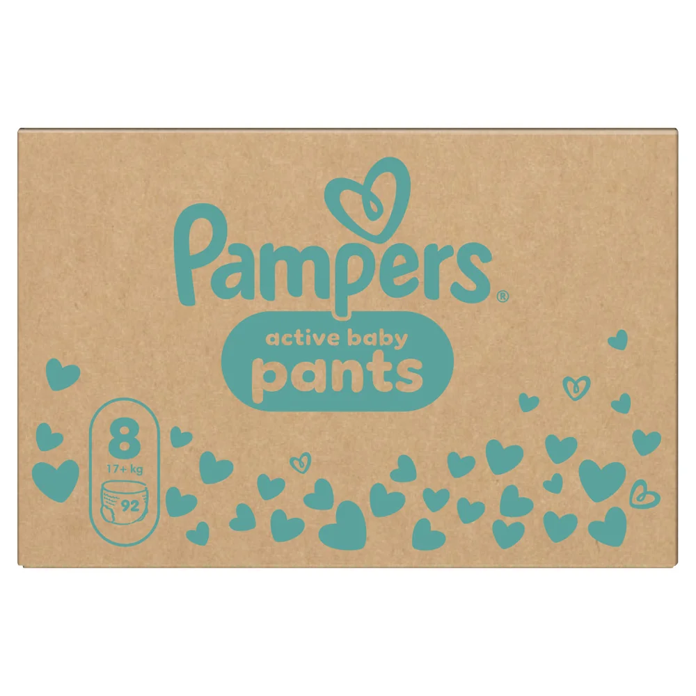Pampers Active Baby vel. 8 17+ kg plenkové kalhotky 92 ks