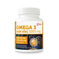 Nutricius Omega 3 Rybí olej 1000 mg EPA 330 mg/DHA 220 mg + vitamín E