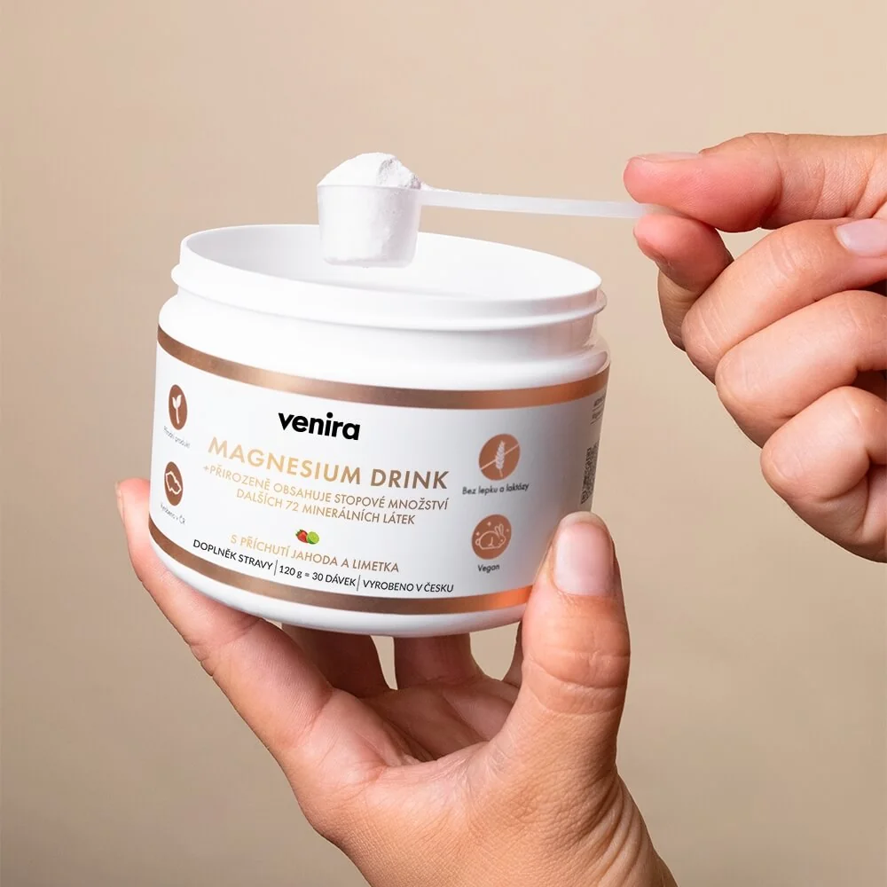 Venira Magnesium drink jahoda-limetka 120 g