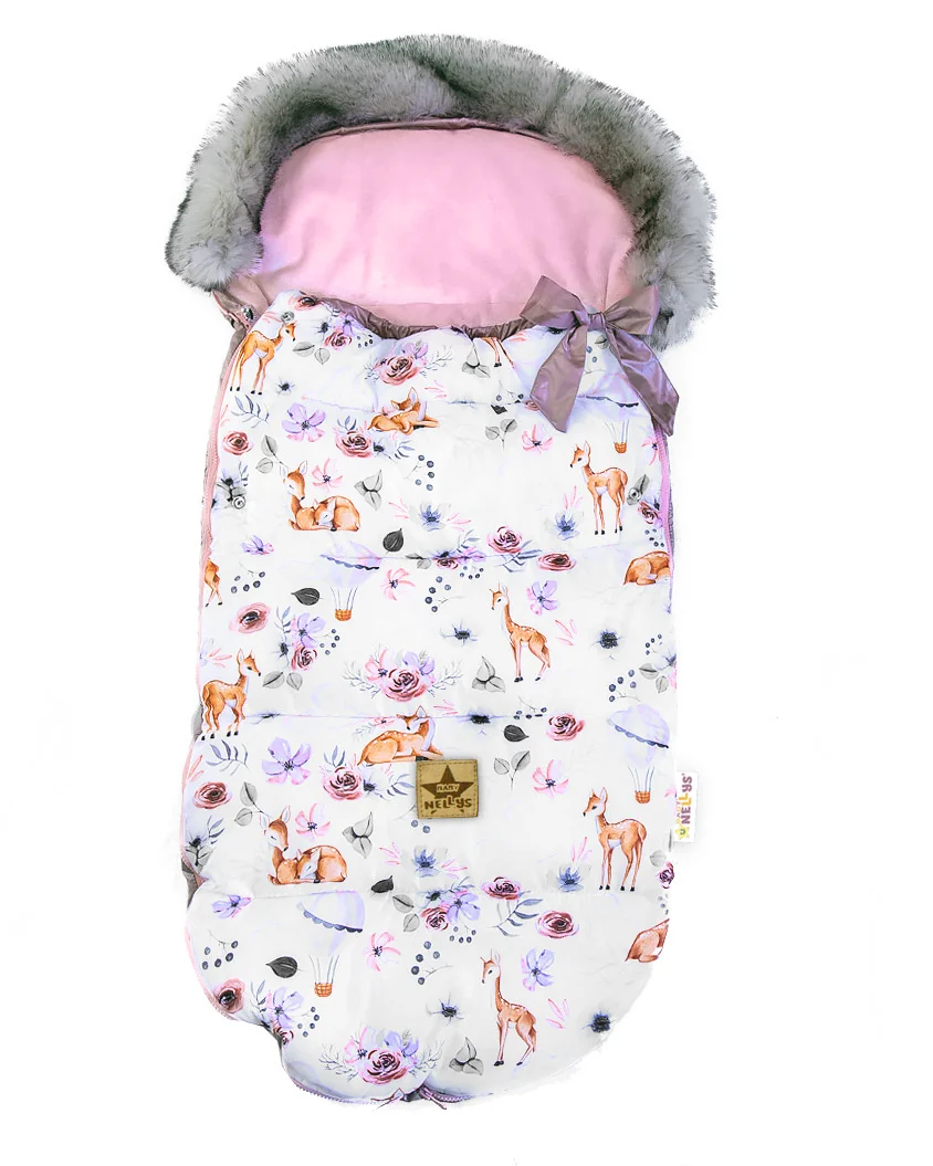 Baby Nellys Dětský fusak maxi, PREMIUM Srnka 110x50cm,+ rukávník