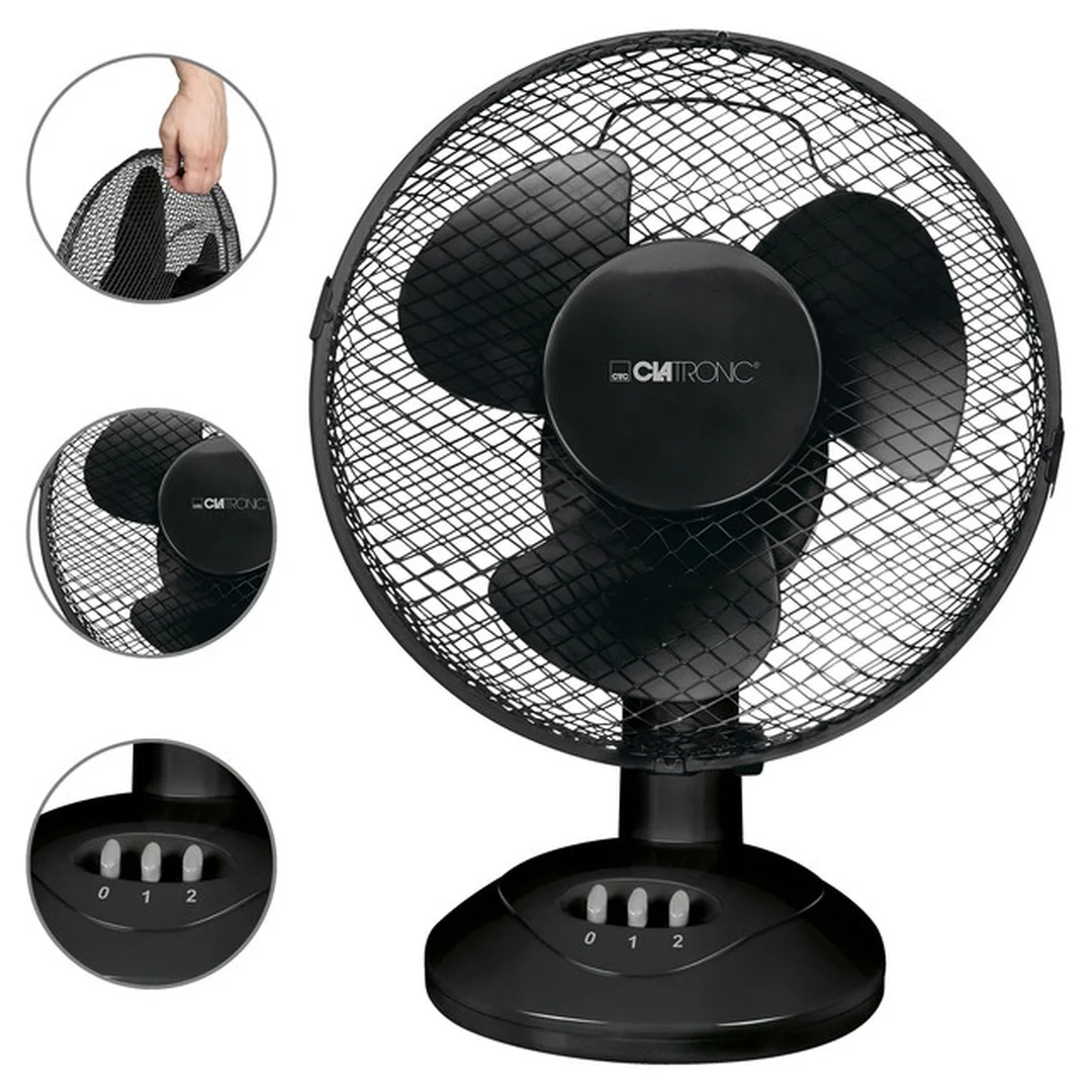 CLATRONIC VL 3601 BK stolní ventilátor 23cm,černý