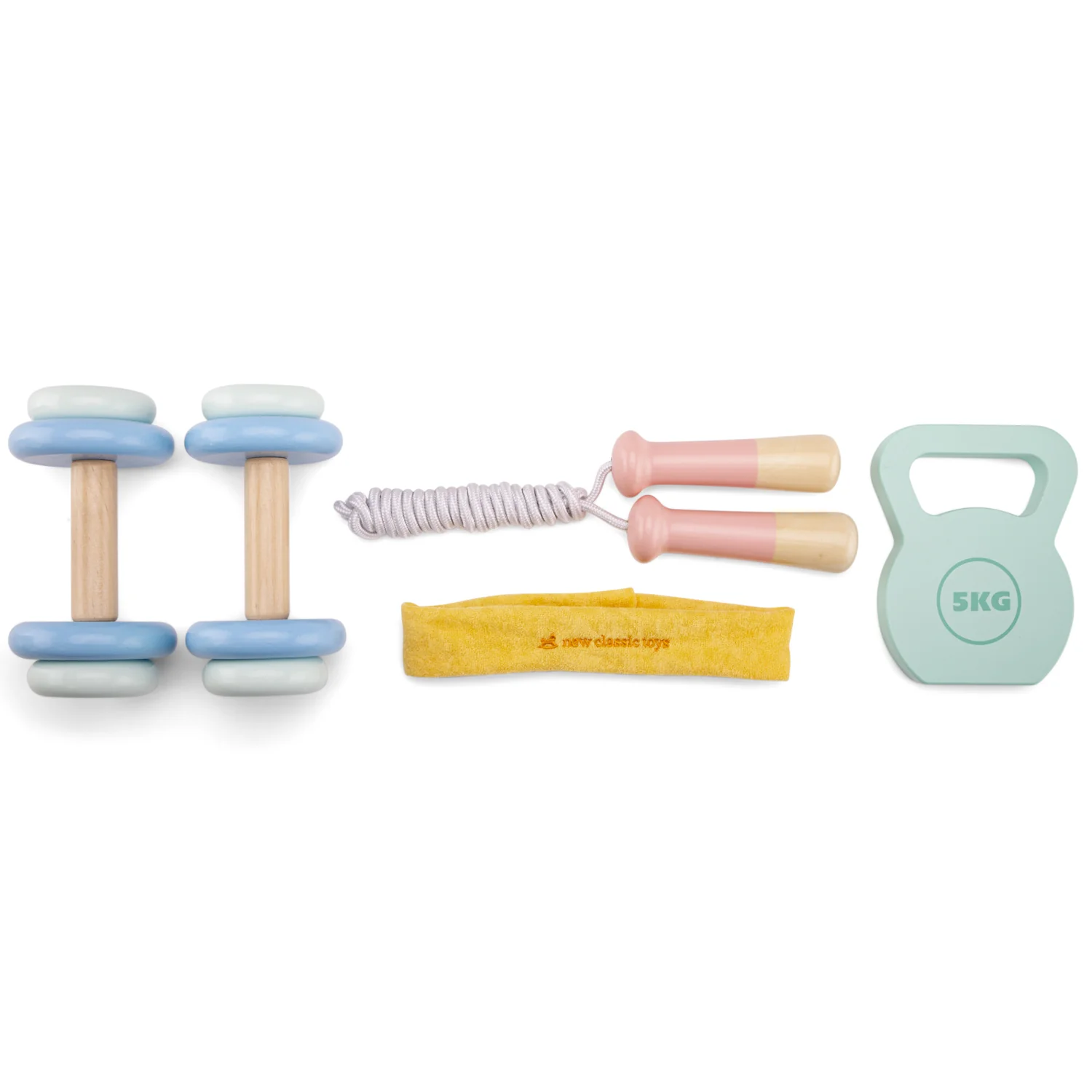 New Classic Toys Dětský dřevěný fitnes set