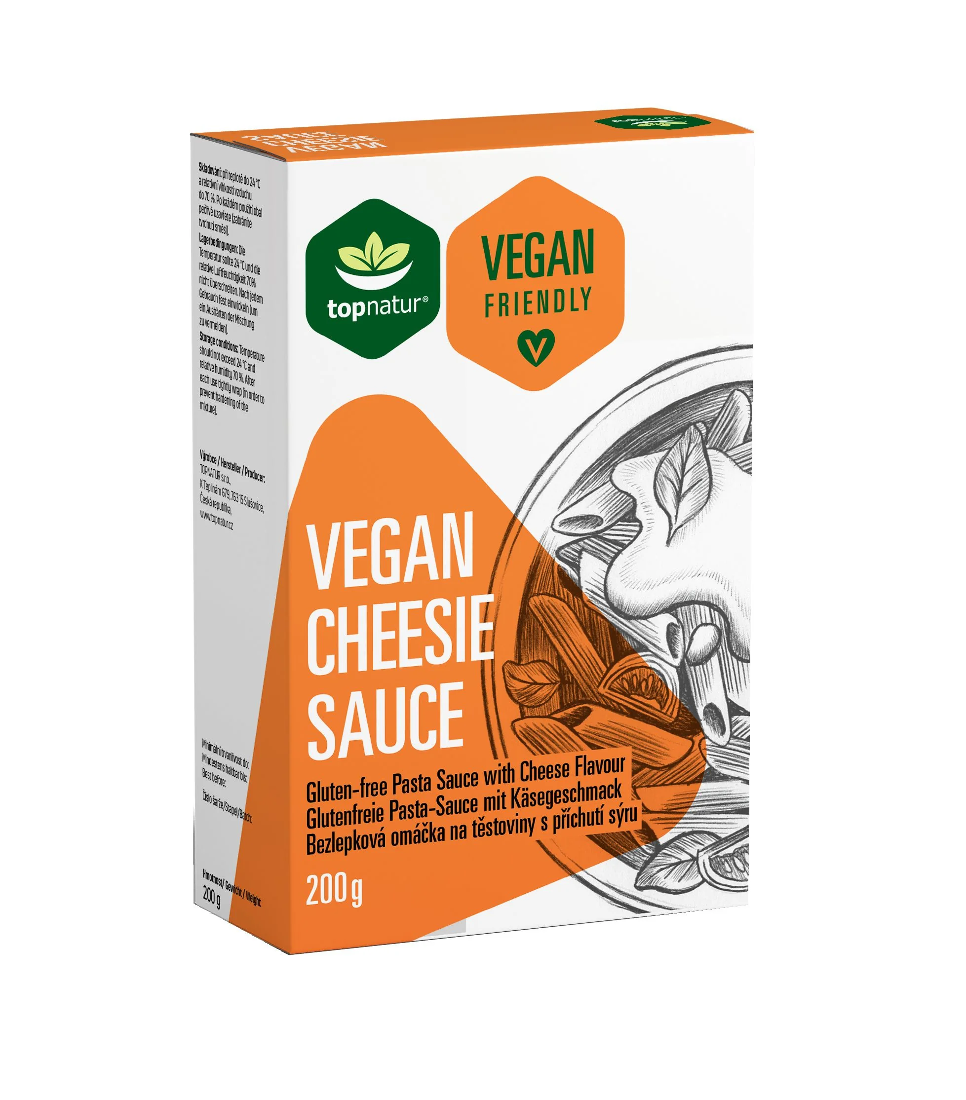 Topnatur Vegan Cheesie Sauce instantní bezlepková omáčka 200 g