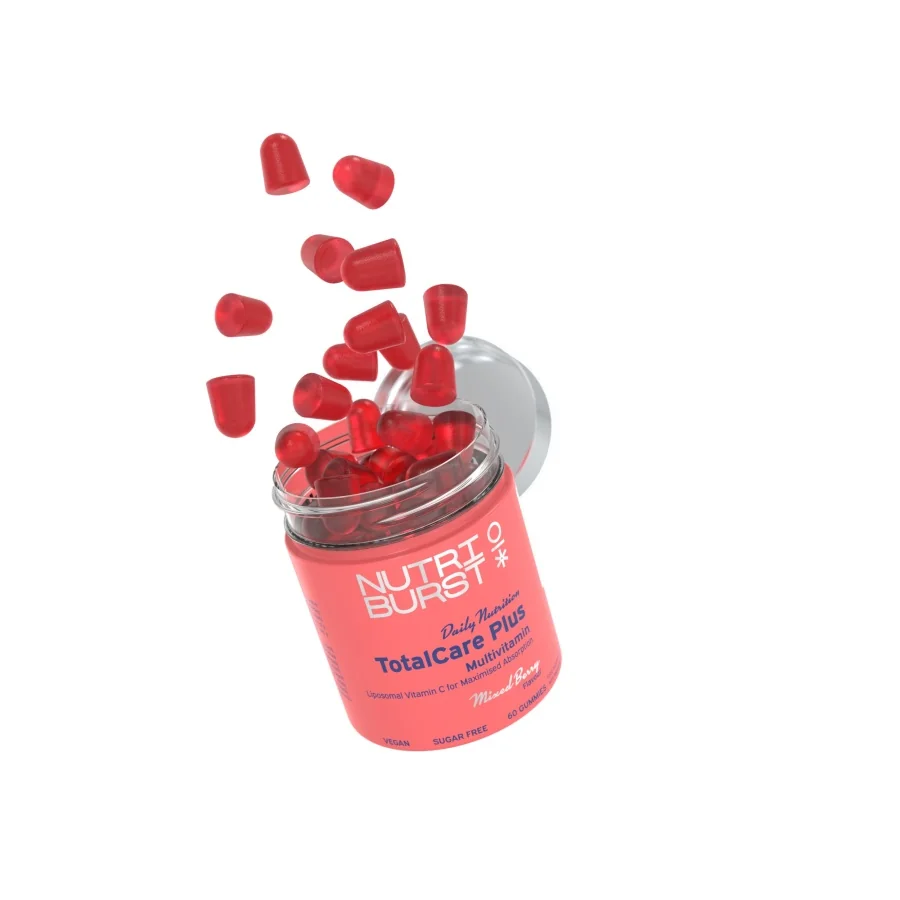 Nutriburst TotalCare Plus multivitaminoví gummies s vitamíny 60 ks lesní ovoce