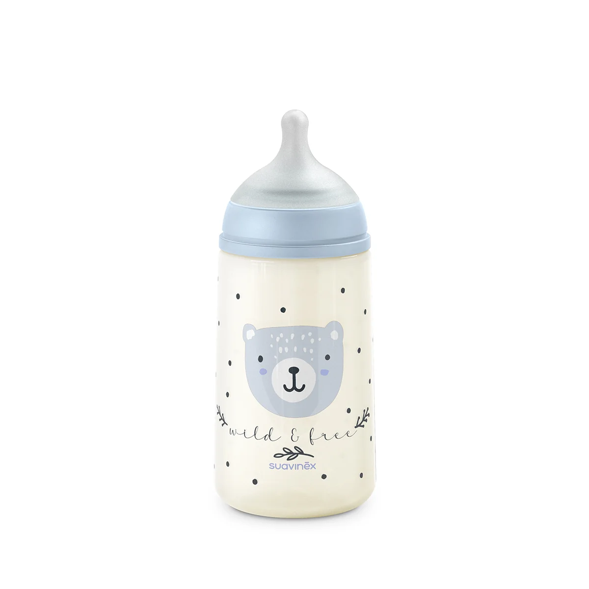 Suavinex Kojenecká láhev WILD&FREE M 270 ml 1 ks modrá