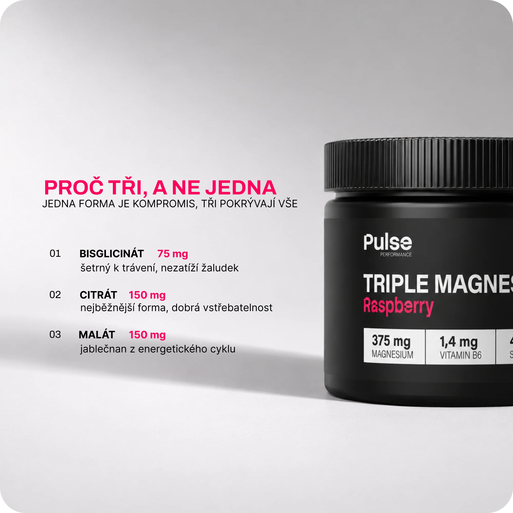 Pulse Performance Triple Magnesium Raspberry 172 g