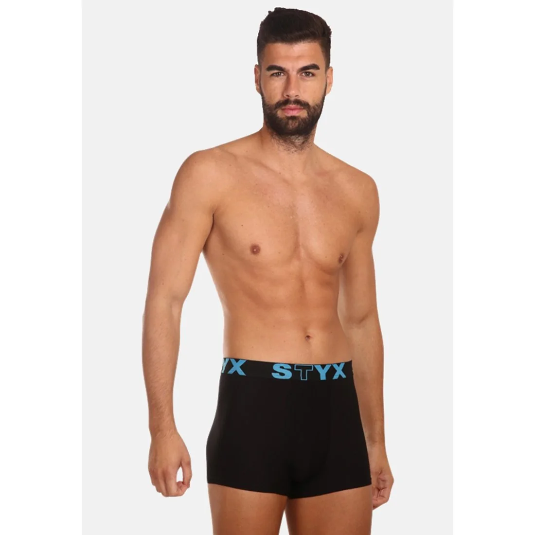 Styx Pánské boxerky sportovní guma černé (G961) L