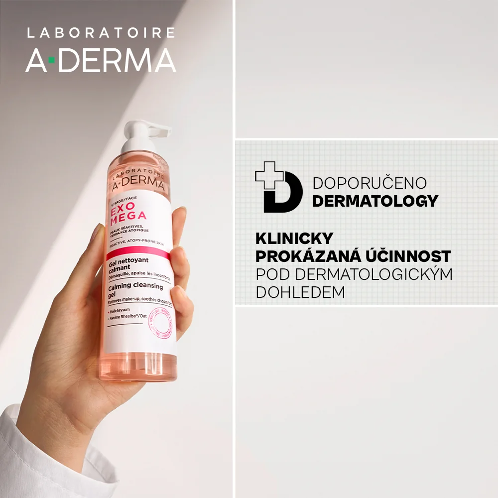 A-Derma Exomega Zklidňující čisticí gel 200 ml