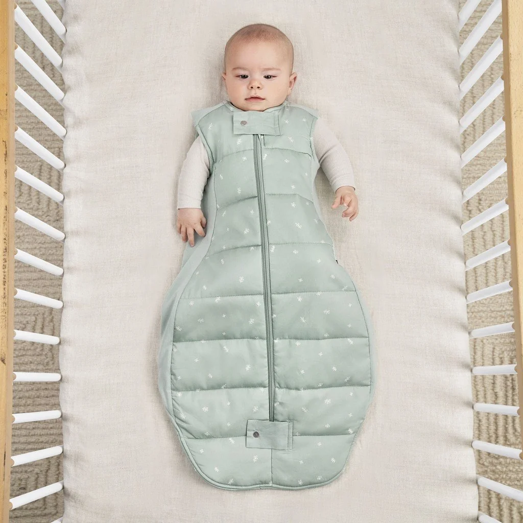ergoPouch Vak na spaní organická bavlna Sheeting Sage 8-24 m, 8-14 kg, 2,5 tog