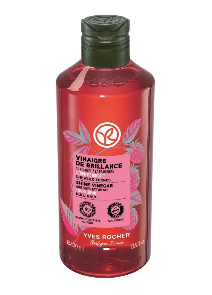 Yves Rocher Malinový ocet pro lesklé vlasy 400 ml