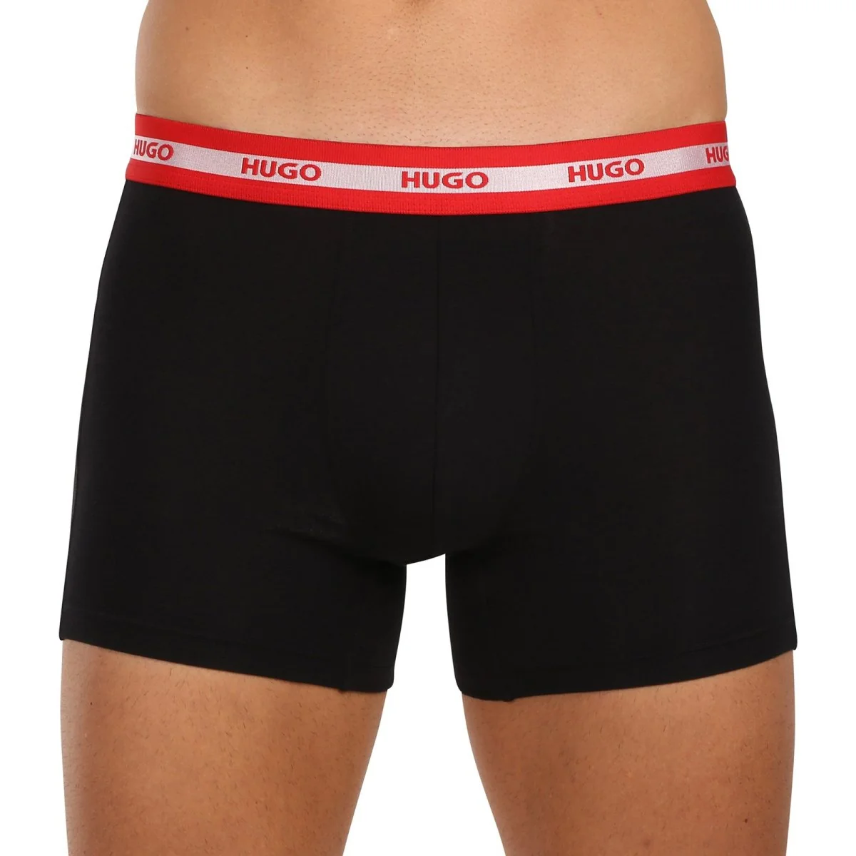 HUGO 3PACK pánské boxerky černé (50520475 962) L