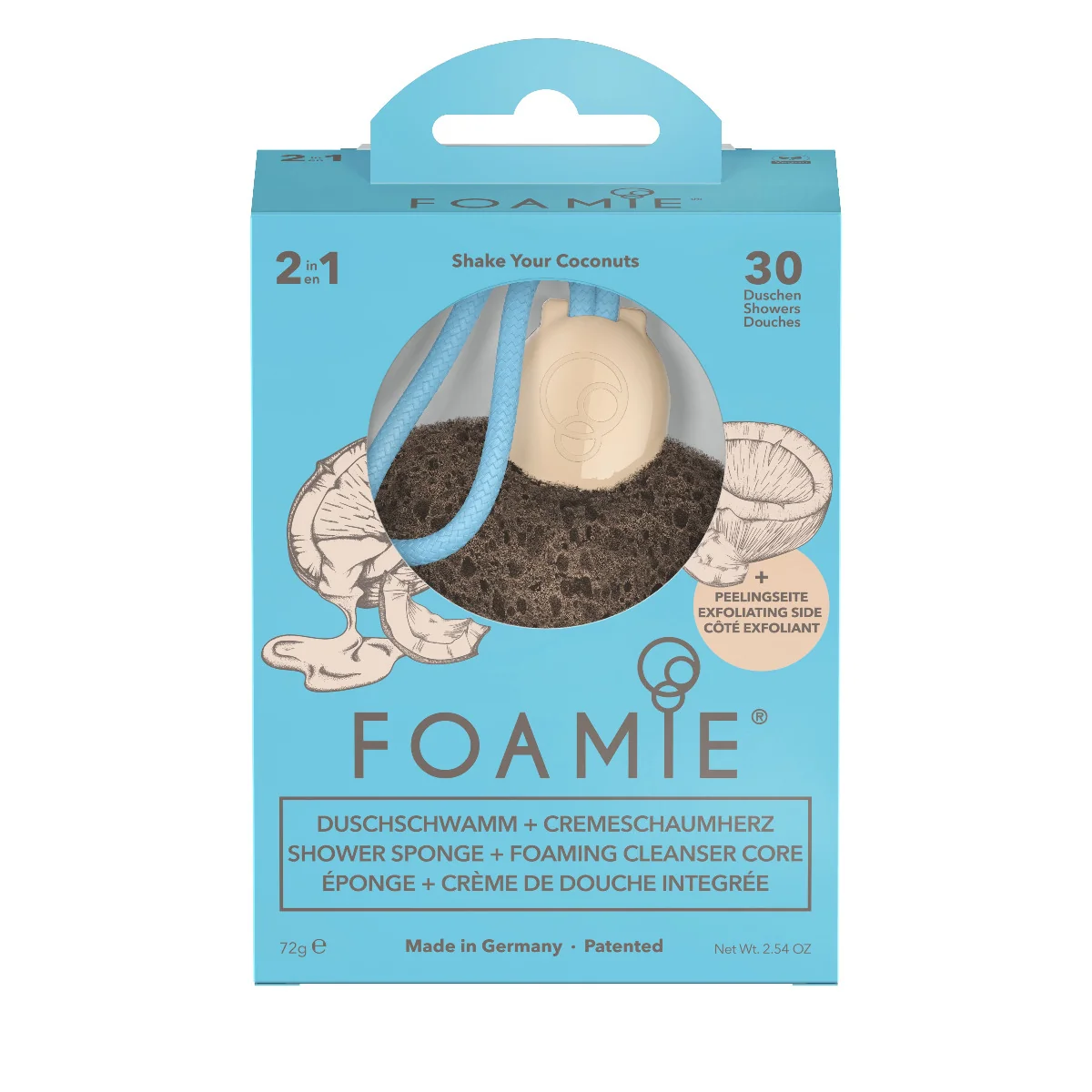 Foamie Sponge Shake Your Coconuts houba na mytí 2v1 1 ks