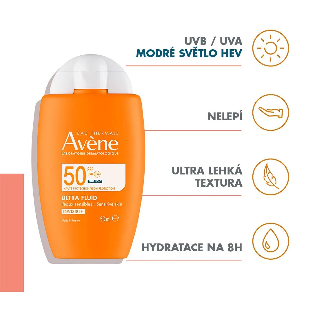 Avène Ultra fluid Invisible SPF50 50 ml
