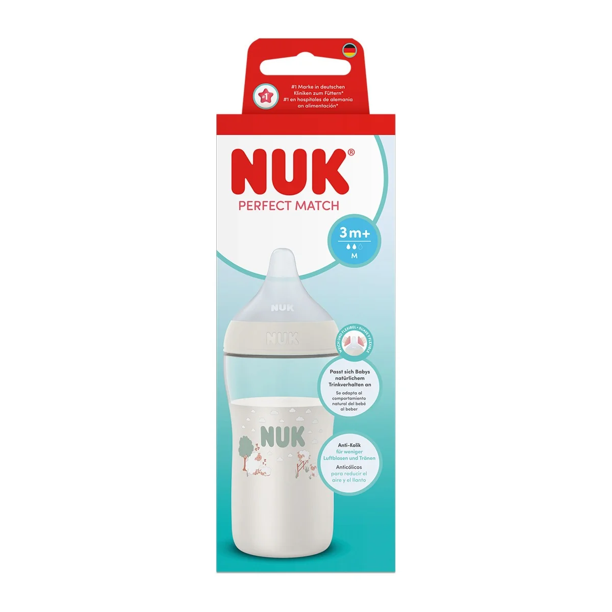 NUK Perfect Match Láhev 3m+ 260 ml 1 ks sheep