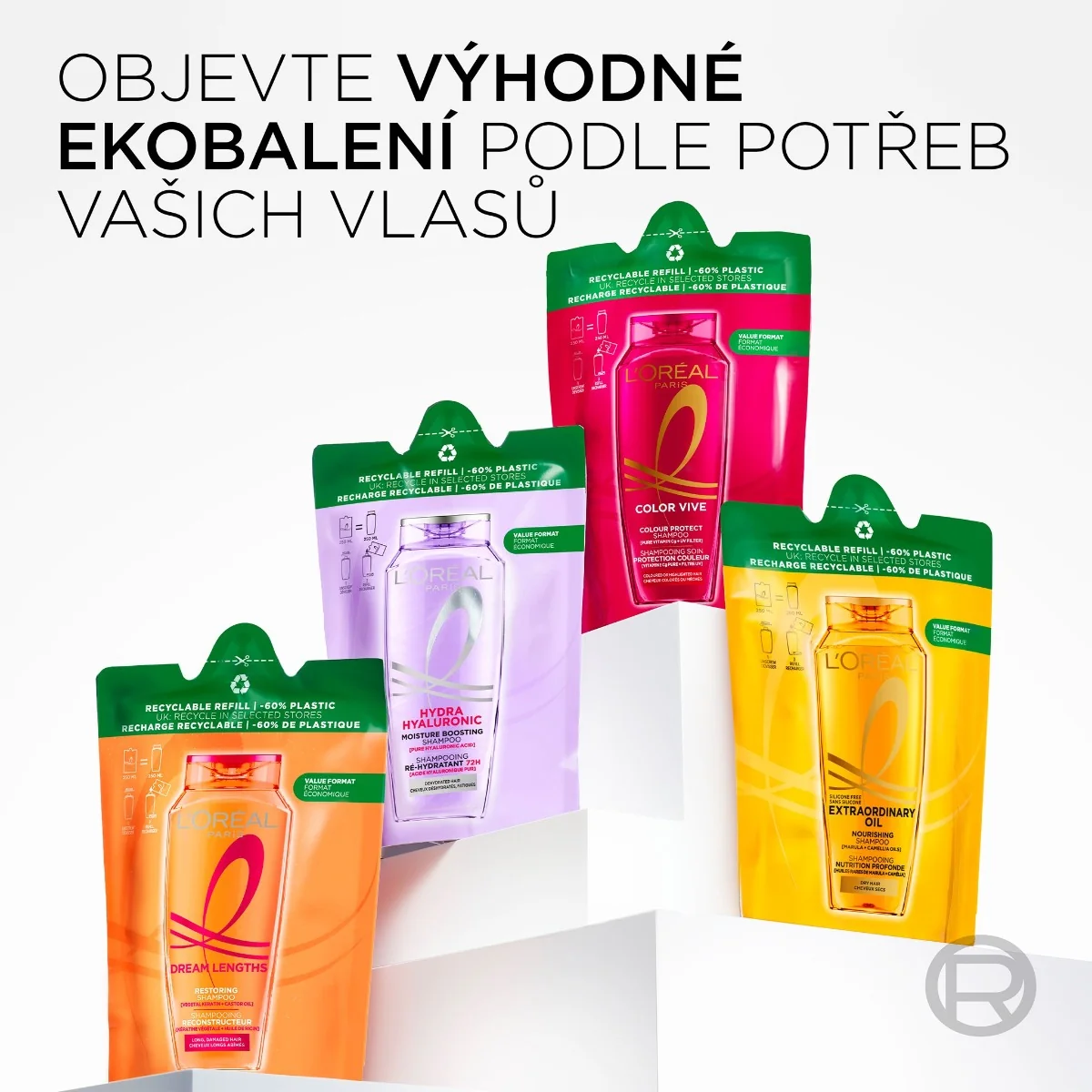 Loréal Paris Elseve Dream Long šampon náhradní náplň 250 ml