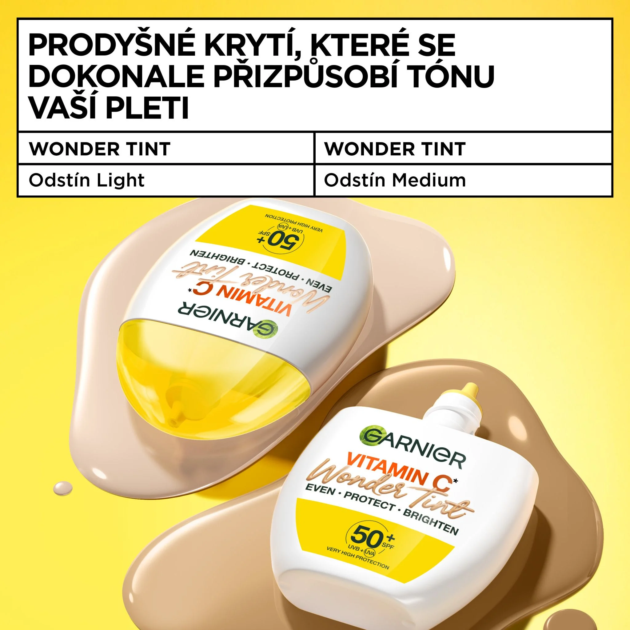 Garnier Vitamin C Wonder Tint SPF50+ odstín Light tónovací fluid 40 ml