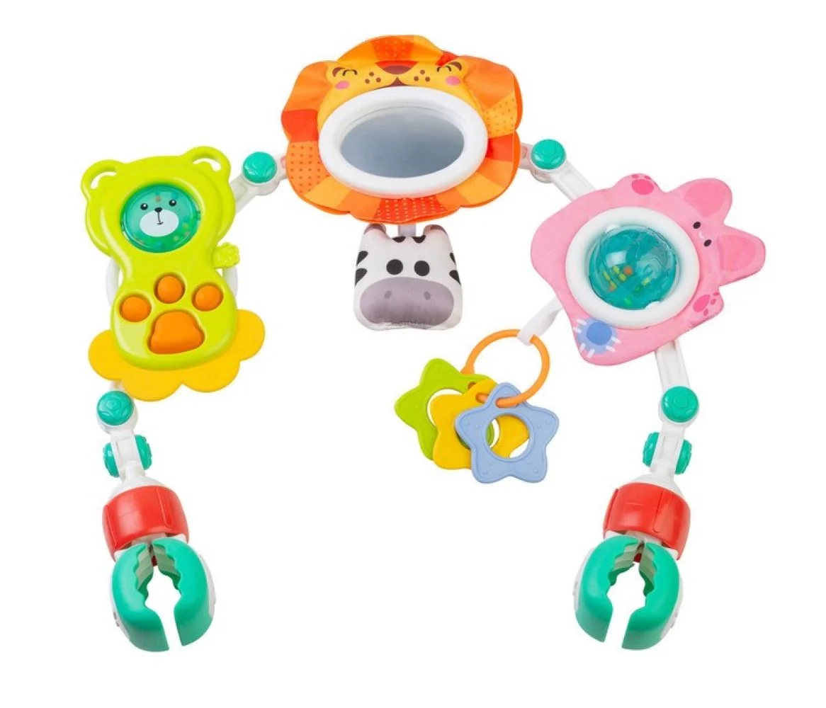 Toyz Senzorický oblouk Zebra – zrcátko, chrastítka, 0–18m