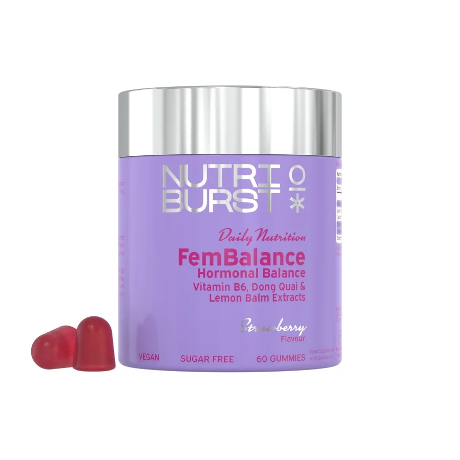 Nutriburst FemBalance Multivitamin gummies pro ženy 60 ks jahoda