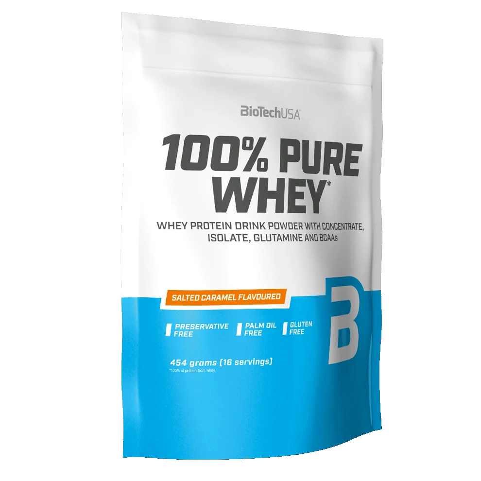 BioTech USA 100% Pure Whey 400g - slaný karamel