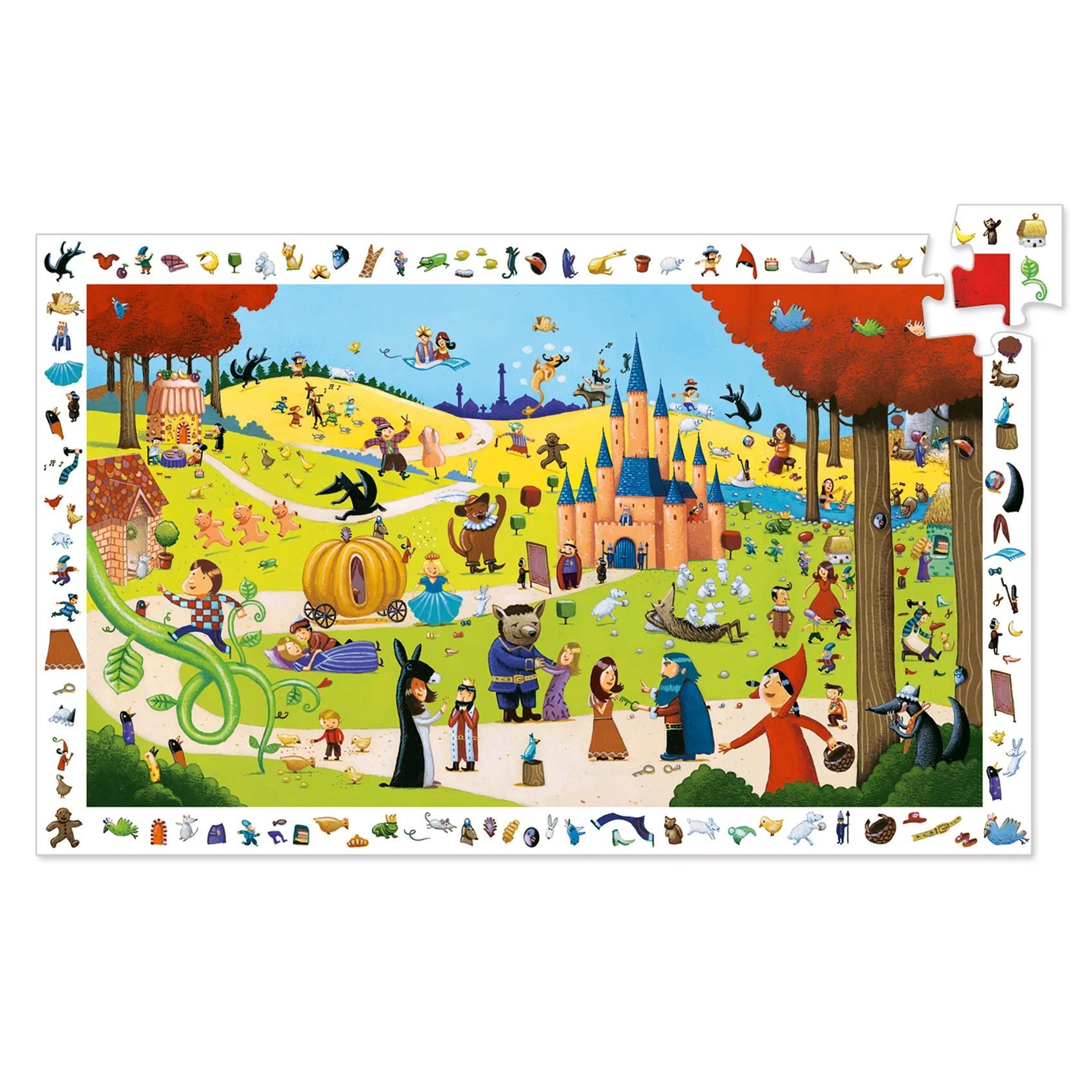 Djeco Vyhledávací puzzle Pohádky - 54 pcs