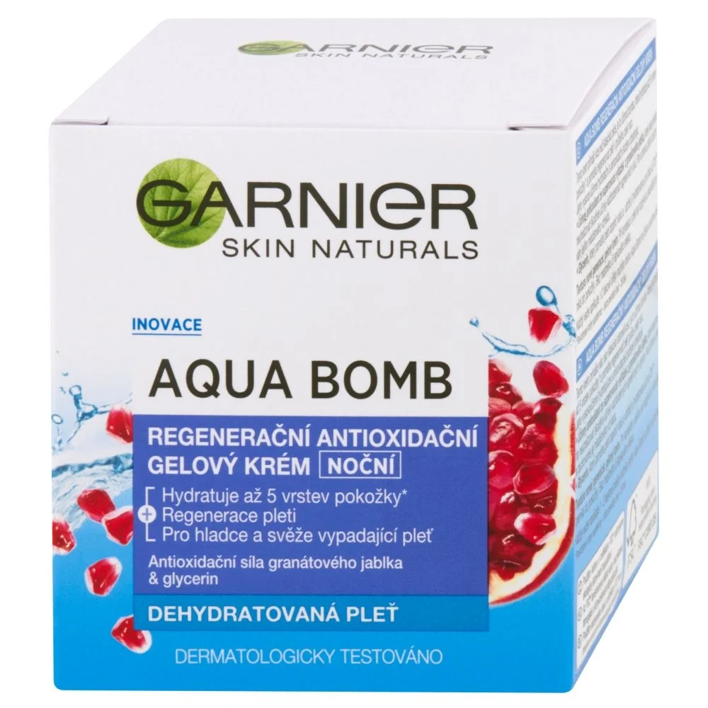 Garnier Aqua Bomb Regenerační gelový krém 3v1 noční krém 50 ml