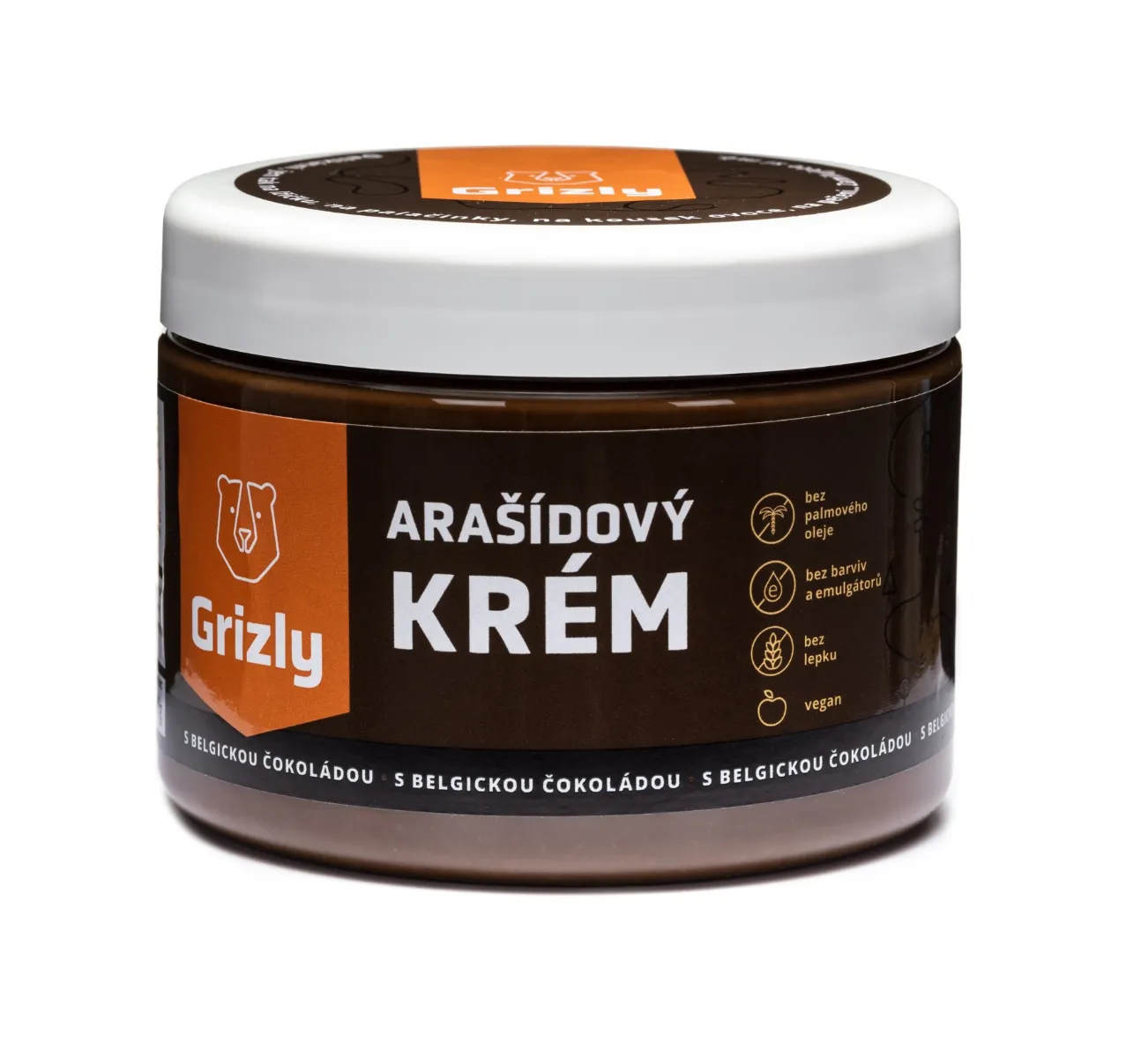 Grizly Arašídový krém s belgickou čokoládou 500 g