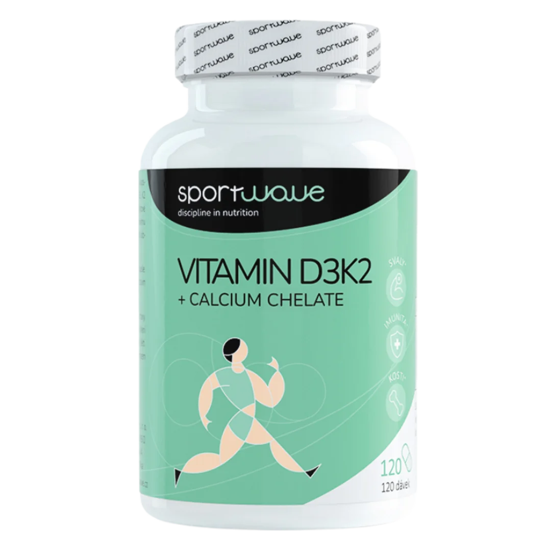 Sport Wave Vitamin D3K2 + Calcium chelate - 120 kapslí 