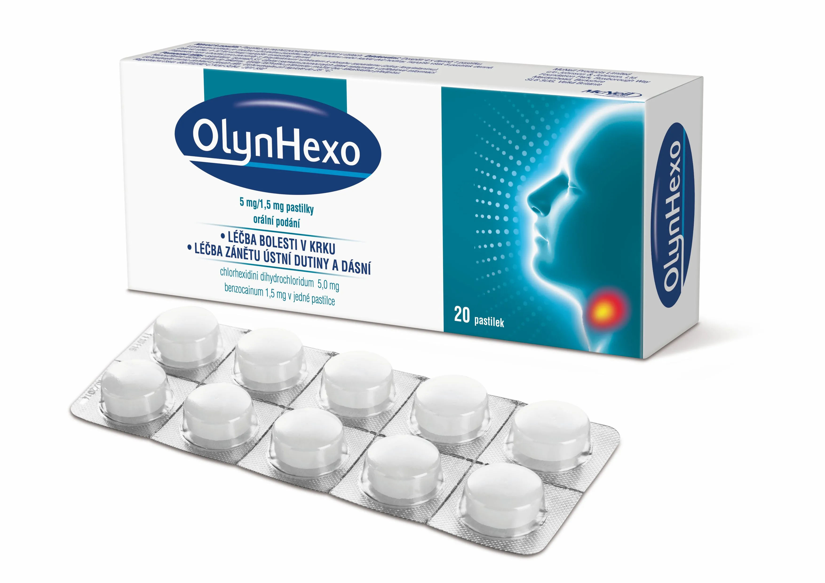 Olynhexo 5 mg/1,5 mg 20 pastilek
