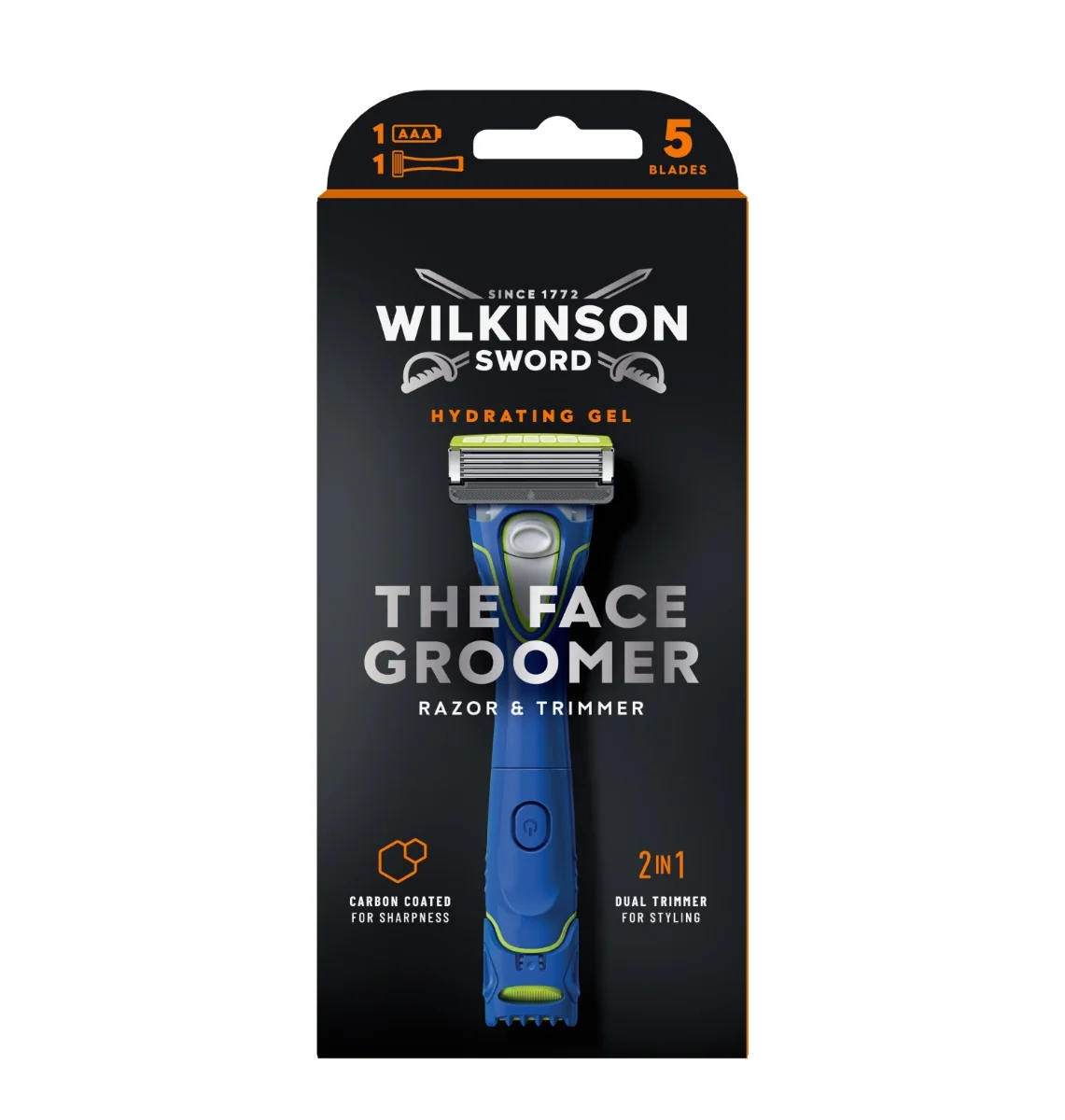 Wilkinson Hydrating Gel The Face Groomer 2in1 holicí strojek 1 ks