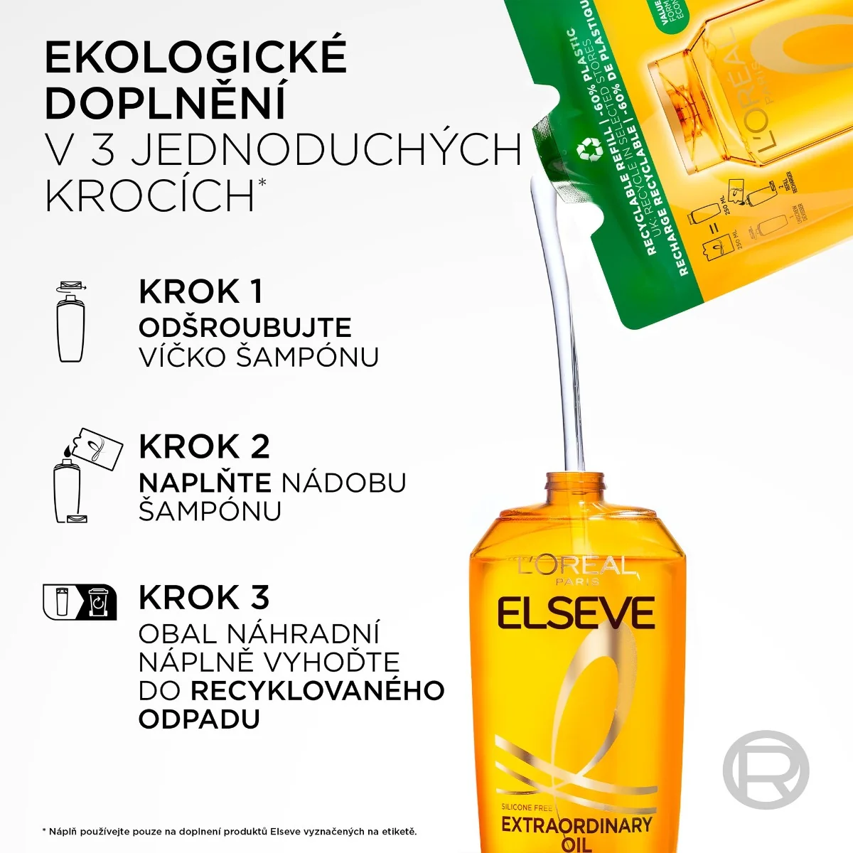 Loréal Paris Elseve Extraordinary Oil šampon náhradní náplň 250 ml
