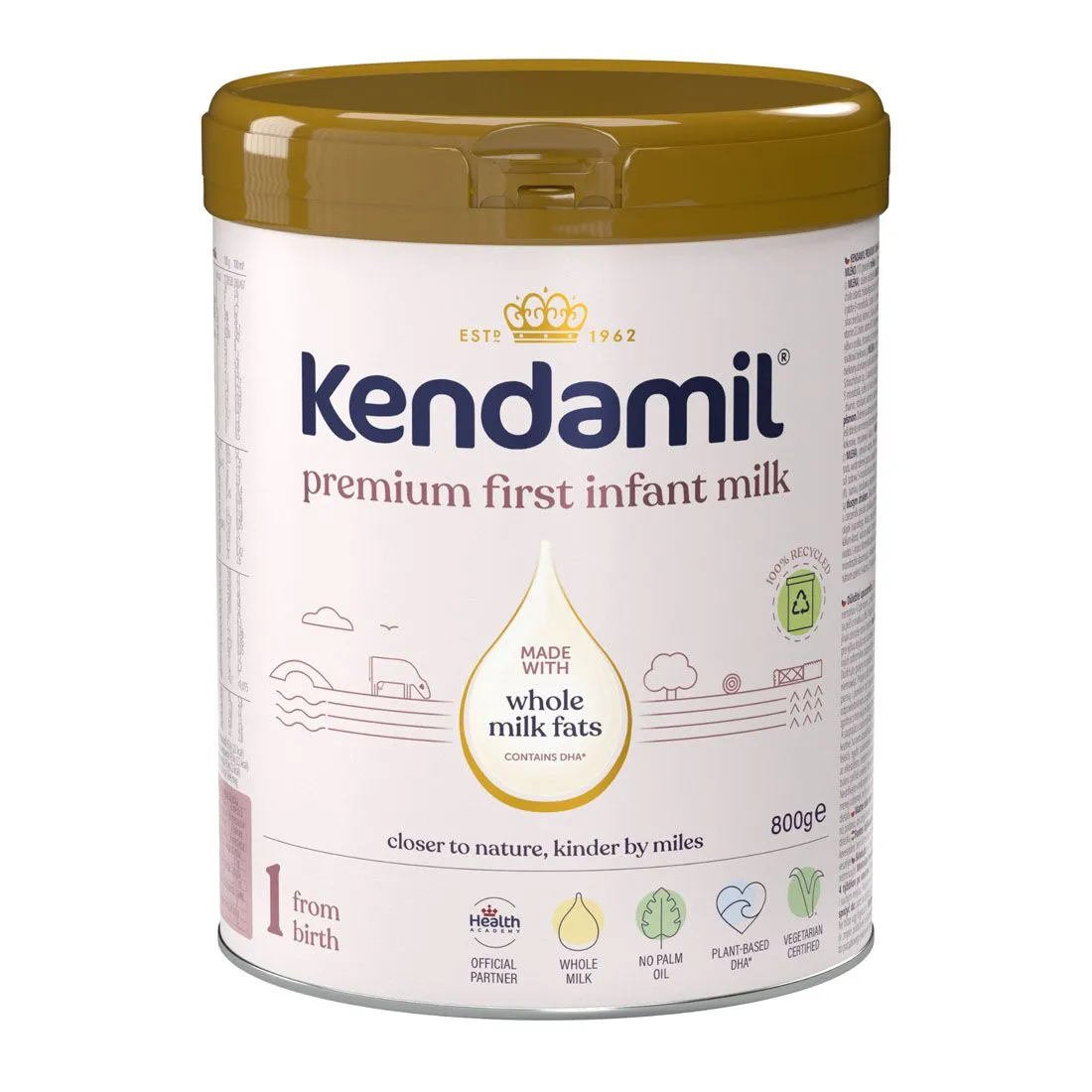 Kendamil 1 Premium Kojenecké počáteční mléko DHA+ 800 g