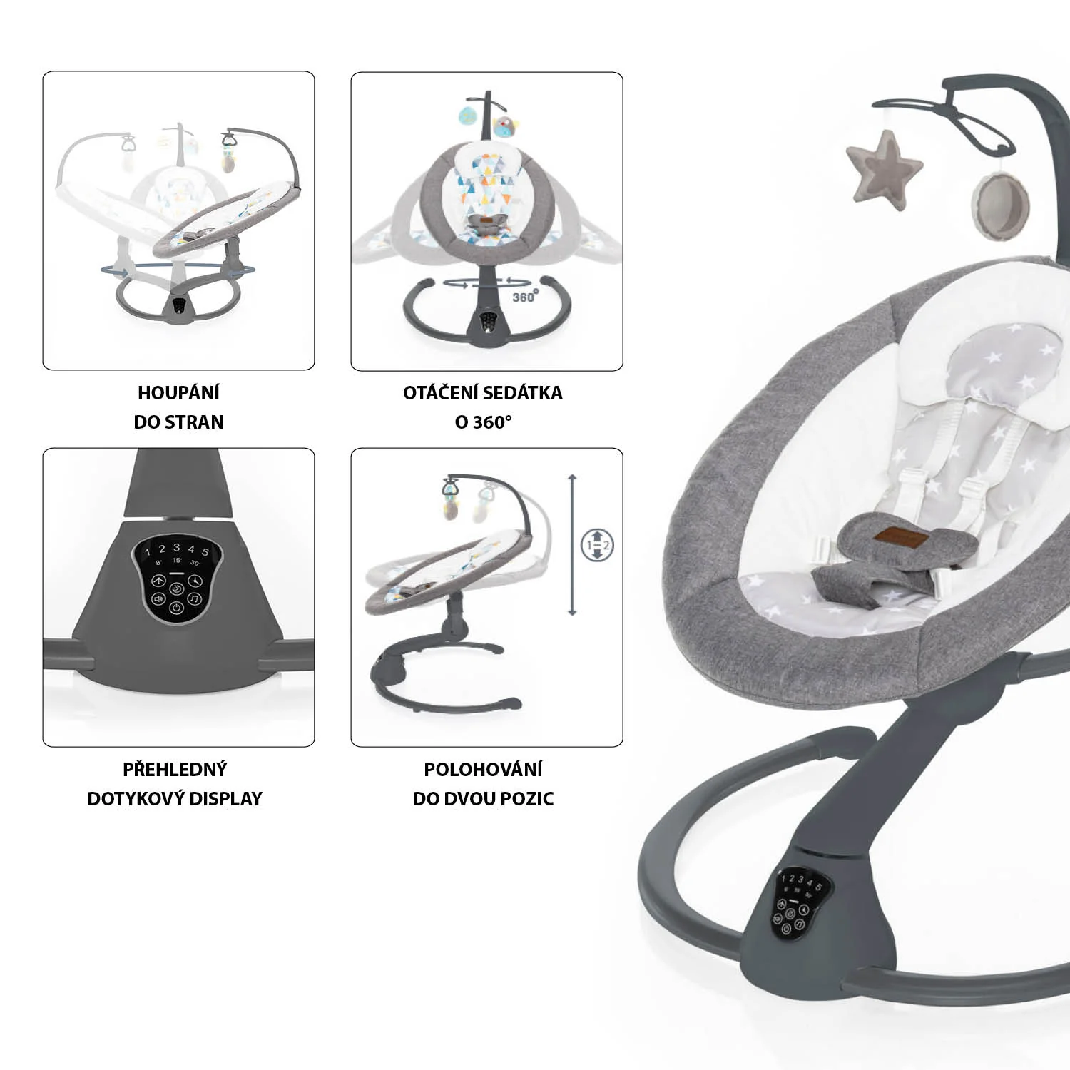 Zopa Lehačka Lullaby, Gray stars/Grey 1