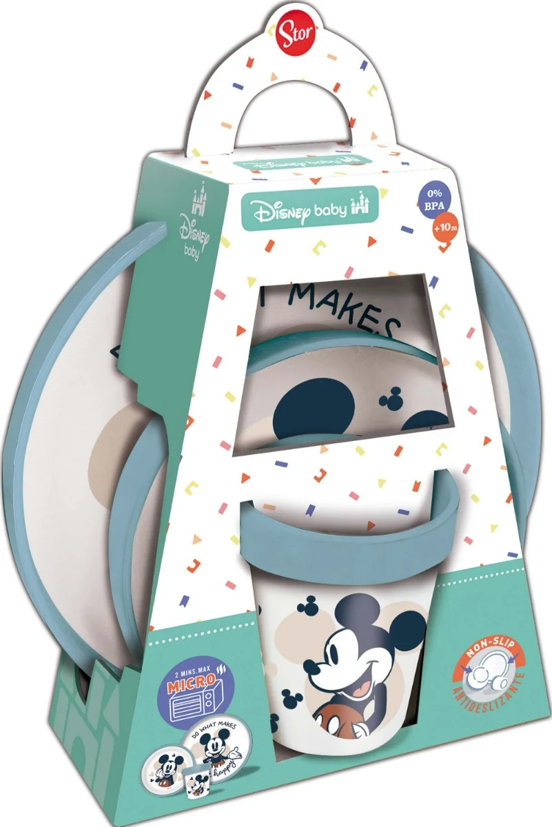 Stor Mickey sada talířek, miska a kelímek 1 ks