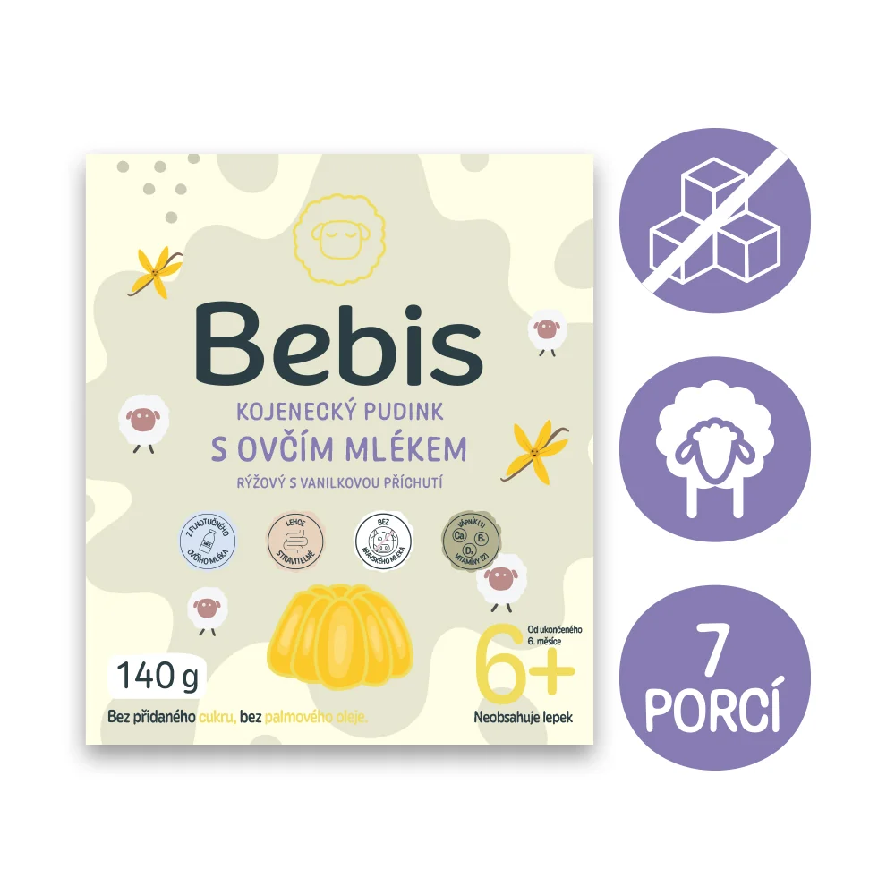 Bebis Kojenecký pudink s ovčím mlékem rýžový s vanilkovou příchutí 140 g