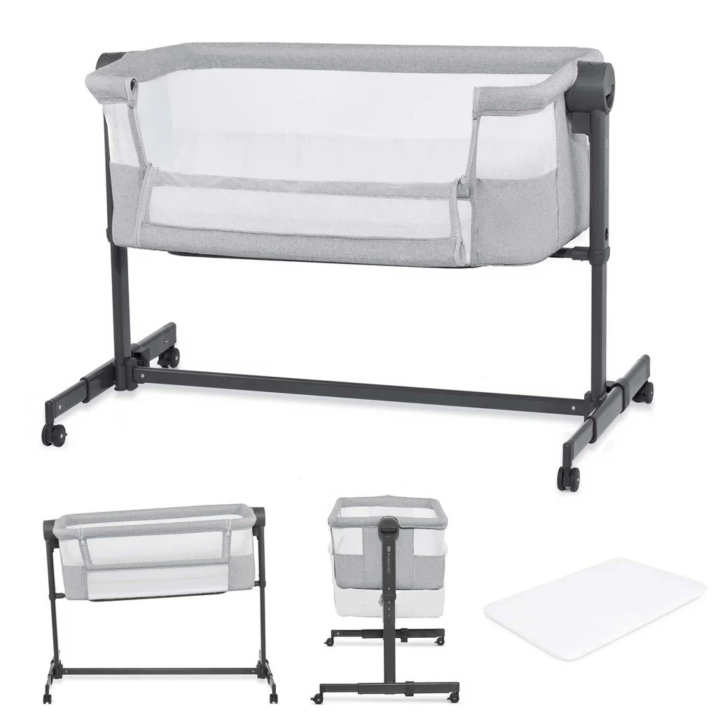 Kinderkraft Postýlka dětská polohovatelná Nestee Up2 Light Grey