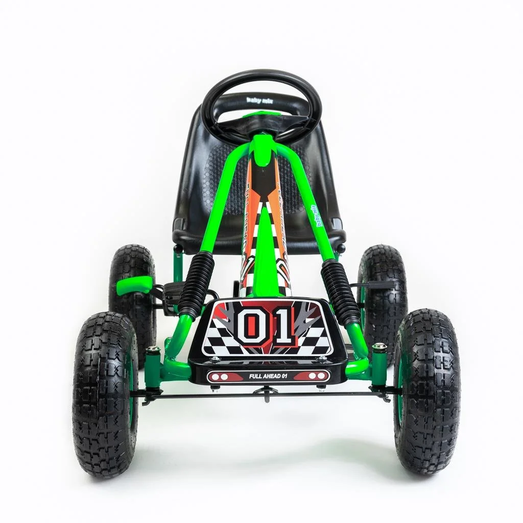 Baby Mix Dětská šlapací motokára Go-kart Razor zelená