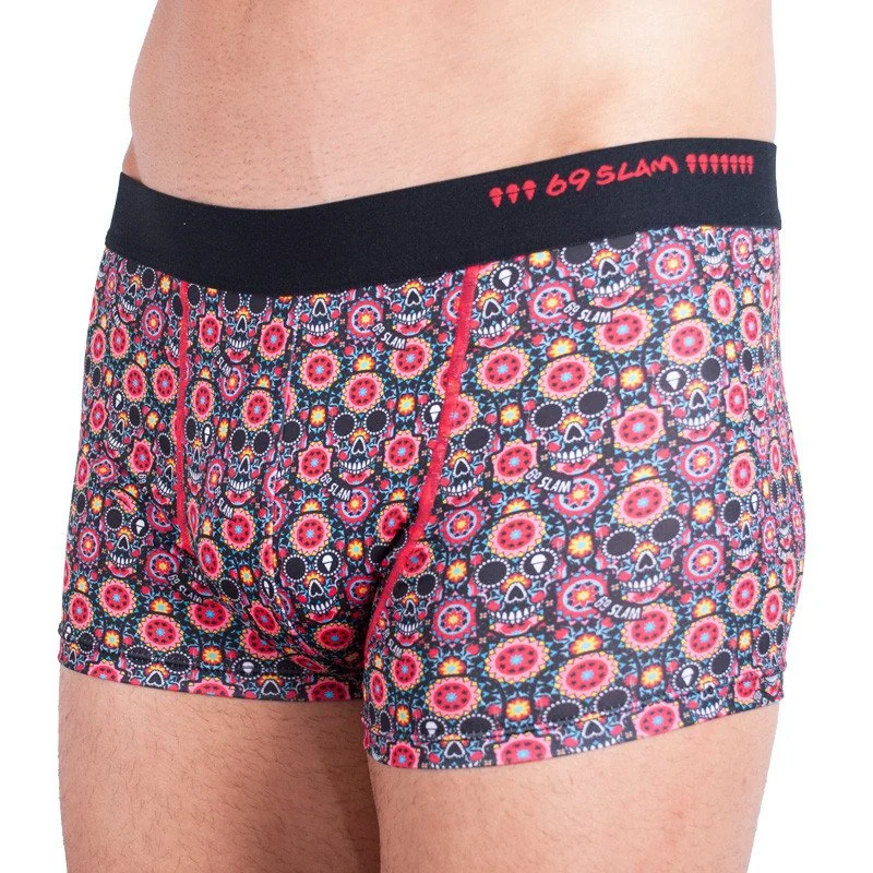69SLAM Pánské boxerky hip flower skull M