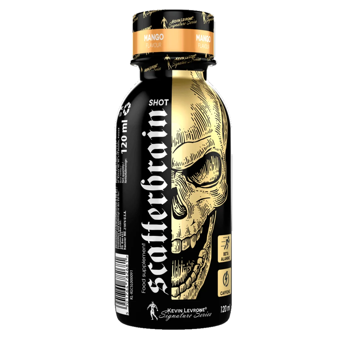 Kevin Levrone SCATTERBRAIN SHOT 120ml - pomeranč, citrus