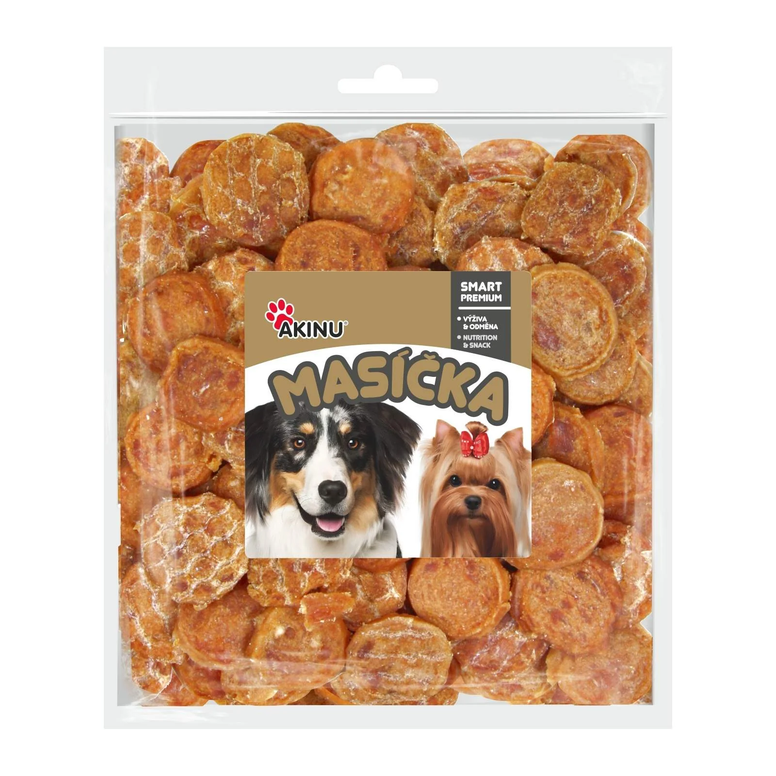 Akinu MASÍČKA Kuřecí chipsy pamlsek pro psy 2 x 300 g