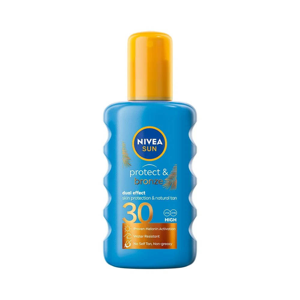 Nivea SUN Protect & Bronze OF30 sprej na opalování podporující zhnědnutí 200 ml